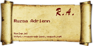 Ruzsa Adrienn névjegykártya
